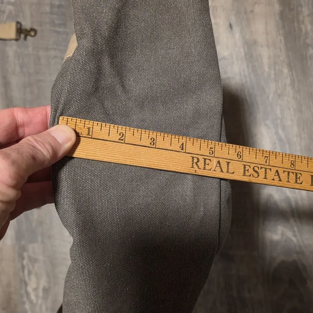 Scan Writer Green Tan Tote Carry Bag Vintage Cotton Field Co Collection 19X6X5